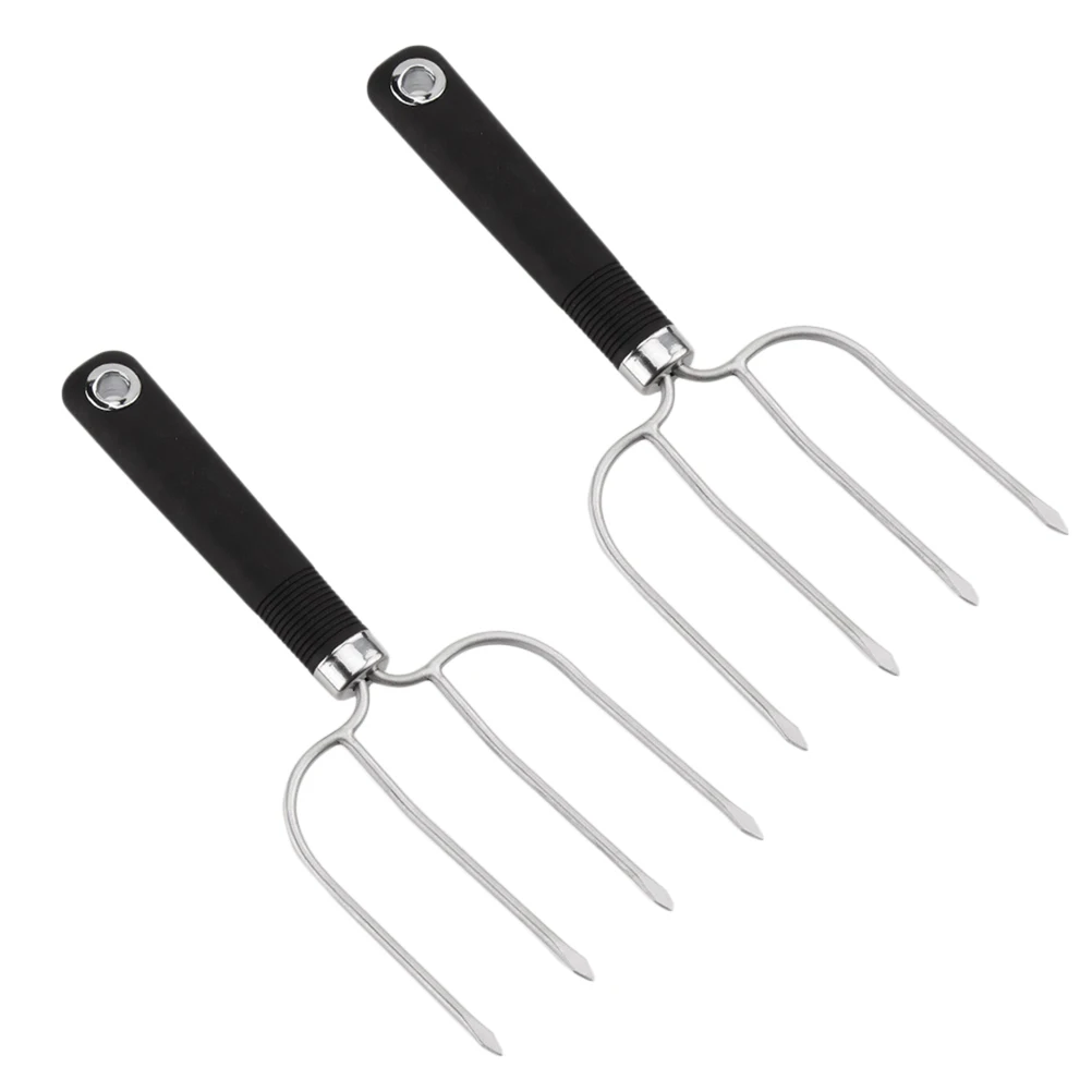 

2pcs Stainless Steel Turkey Fork BBQ Tools Bold Meat Lifter Grilling Carving Outdoor Roast Forks Kitchen Barbecue