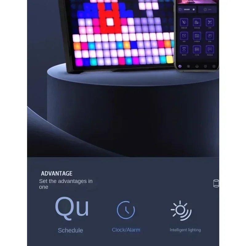 Cheap And Fine Smart Pixel Alarm Clock Timer Multifunctional Display Photo Frame LedDIY Creative Gifts Pixel Screen Ambient Ligh