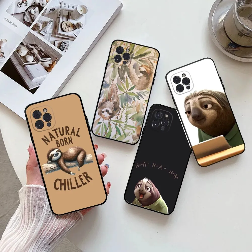 Cut Sloth Phone Case  for IPhone 15,14,13,12,11 Pro Max Mini 8,7 Plus SE2 X XR XS MAX Silcone Soft Covers