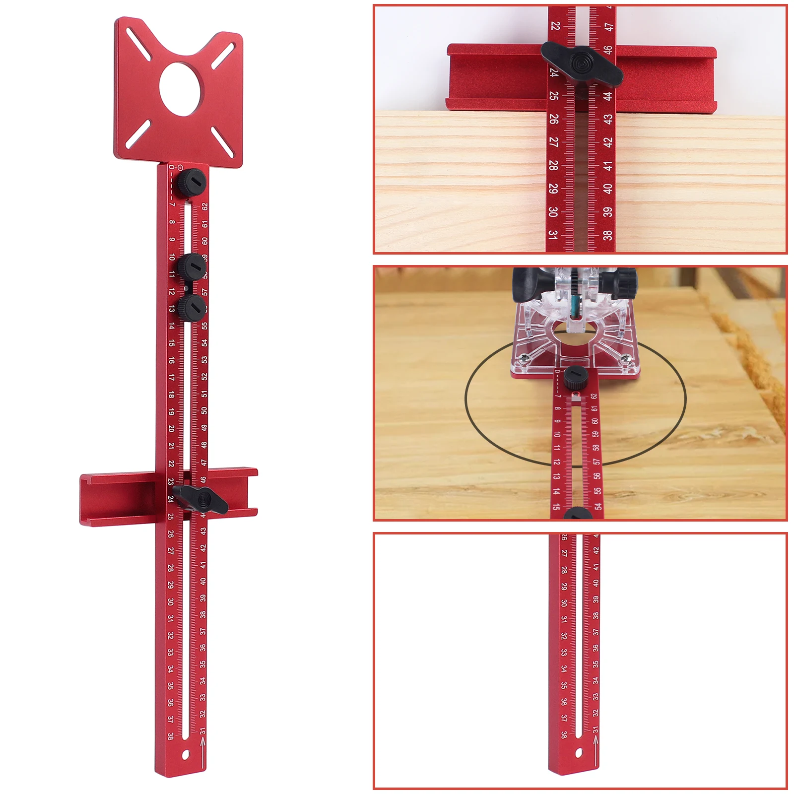 Imagem -05 - Woodworking Router Milling Groove Bracket Ferramenta Circular de Corte e Fresagem Ferramentas Auxiliares de Perfuração 1574cm em 1