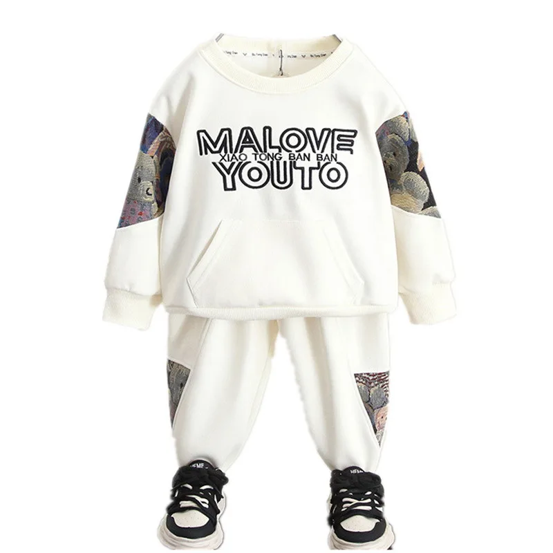 

Весенне-осенние спортивные костюмы для подростков, повседневная детская одежда, костюм для мальчиков, толстовка + штаны, 2 шт./компл., детская одежда, спортивный комплект для малышей, От 2 до 11 лет