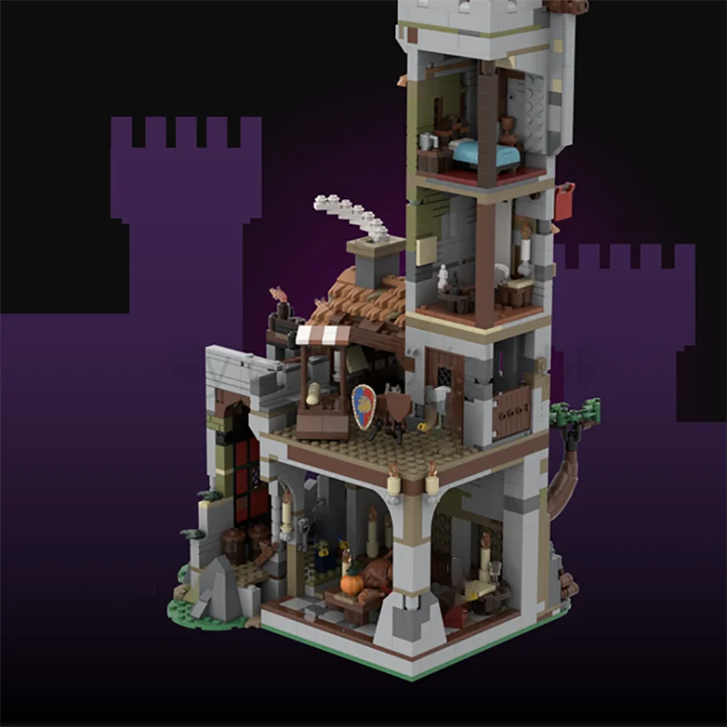 ชุดตัวต่อปราสาทยุคกลาง 2428 ชิ้น รุ่นหอคอยหมาป่า ประกอบเอง ของเล่นตัวต่อ ของขวัญวันเกิดสำหรับเด็ก