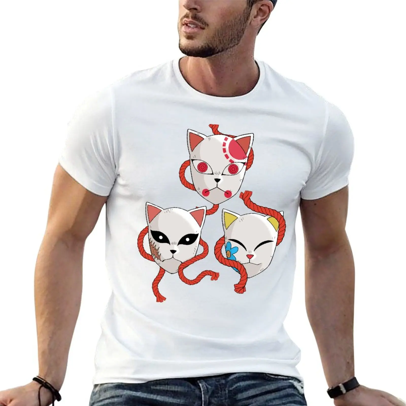 Fox masks T-Shirt All Match Basic Short Sleeve Top