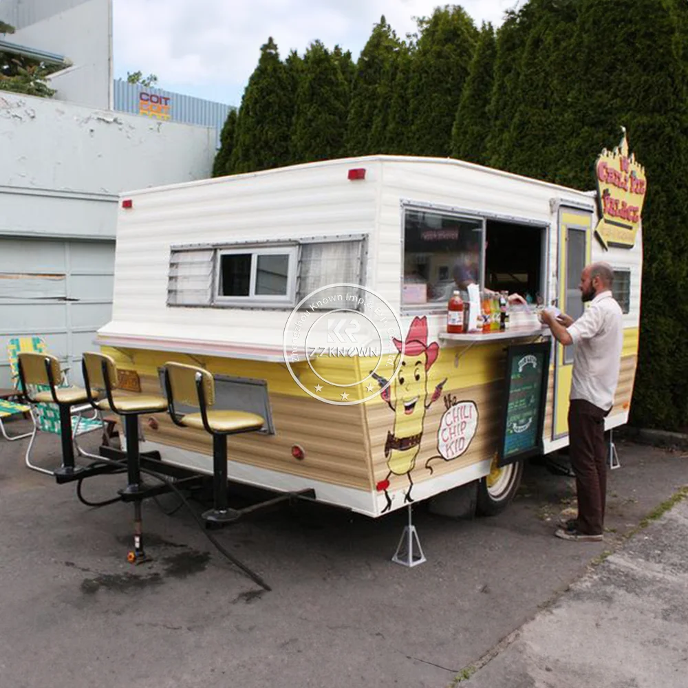 2024 Mobile Food Table For Sale Outdoor Mobile Food Trailer for Sale Hot Dog Food Cart