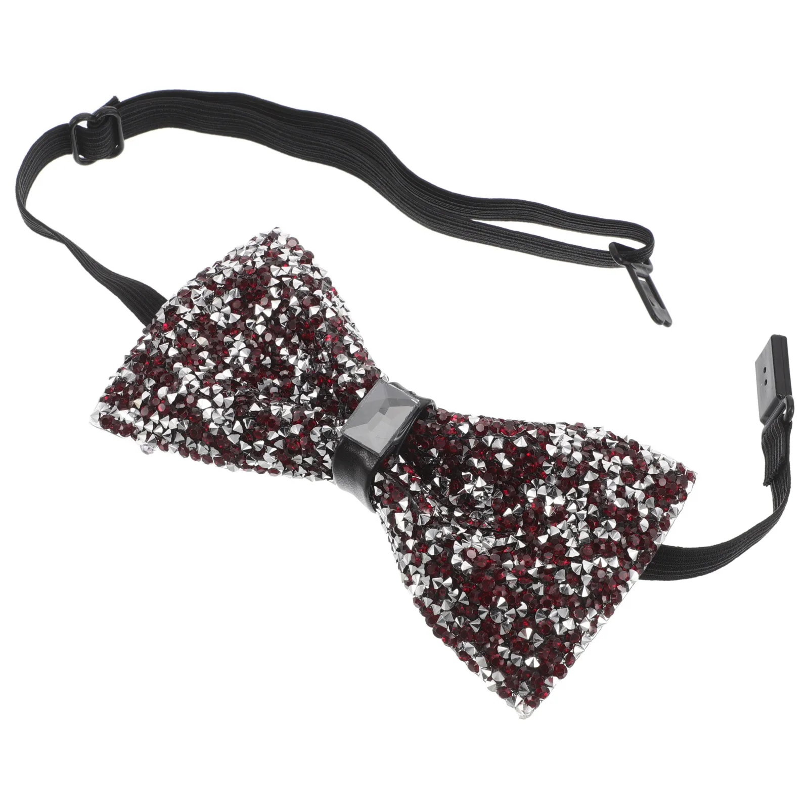 

1Pcs Stylish Rhinestone And Sequin Bow Tie For Men Glittery Nightclub Fashion Accessory