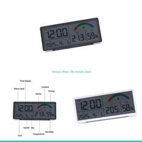 H7BF Contemporary Electronic Large Screen LCD Wall Clock Humidity Temperature Monitor
