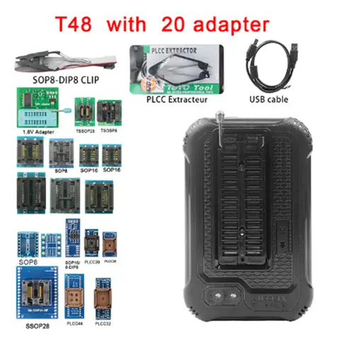 2026 Newest V11.2 TL866II Plus Universal Minipro Programmer TL866 NAND Flash AVR PIC BIOS USB Programmer + 37 Pcs Adapters
