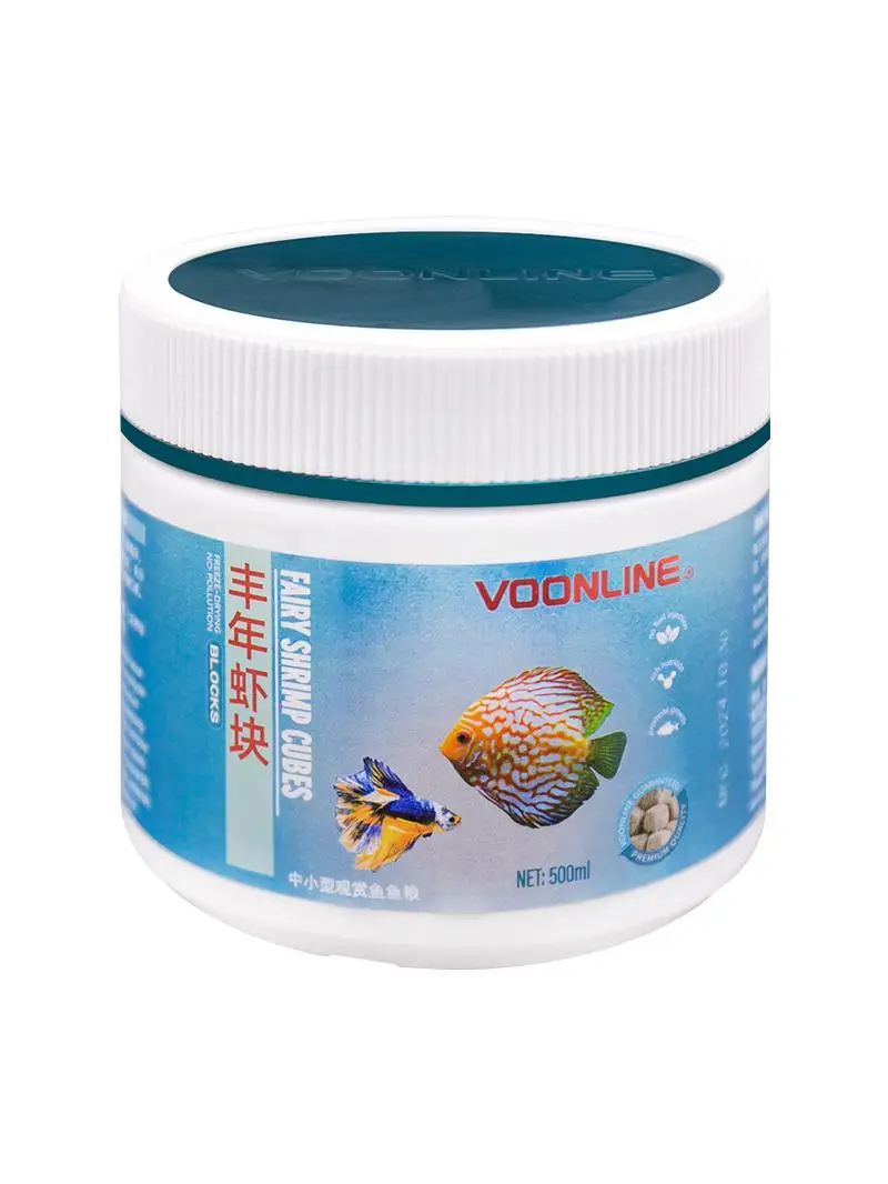 VOONLINE Freeze-Dried Brine Shrimp Cubes - for Tropical Fish, Goldfish, Guppy & Marine Fish