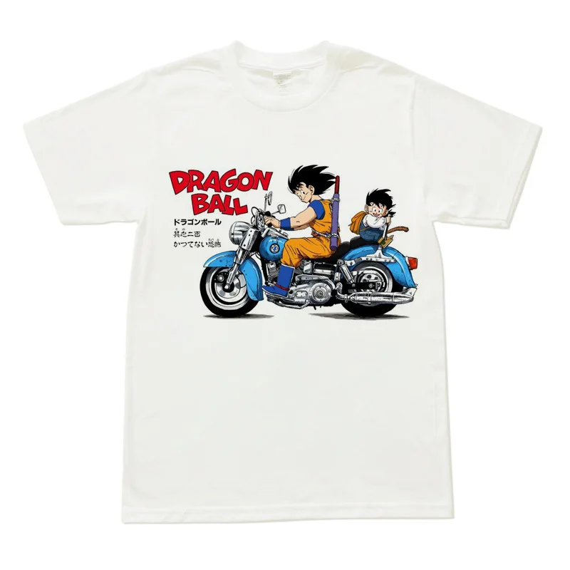 Dragon Ball Anime Son Goku Summer T-shirt Harajuku Men's Cotton Fitness Vintage Street Oversized Women Casual Short-sleeved Tops