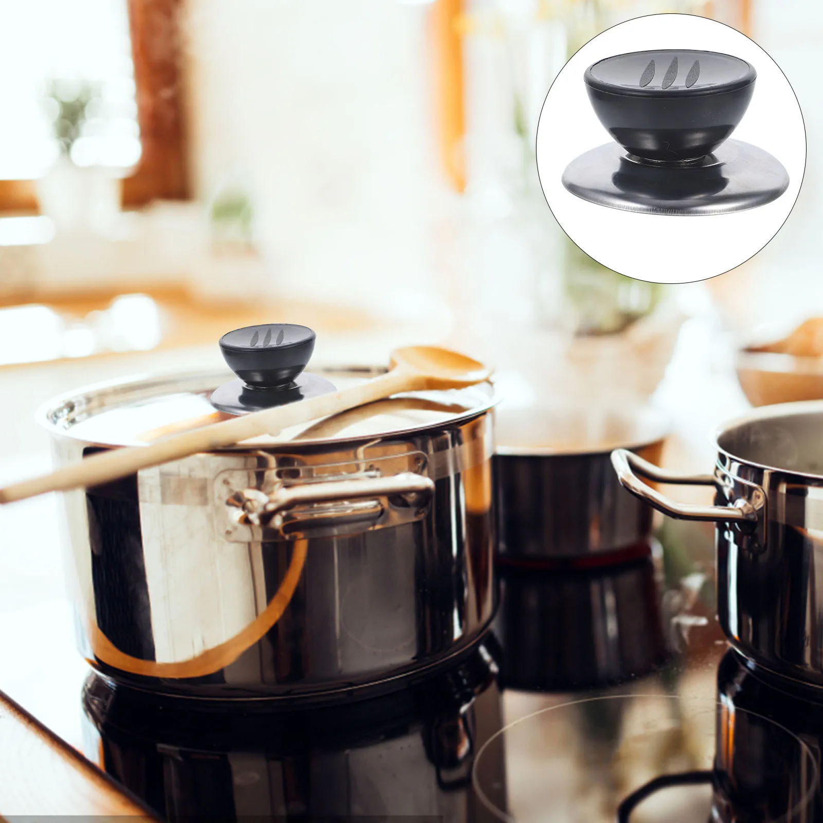 

20 pcs Cookware Lid H Knob Replacement for Pots Pans Glass Pot PP Universal Safe Stainless Steel Anti Burn Easy Use