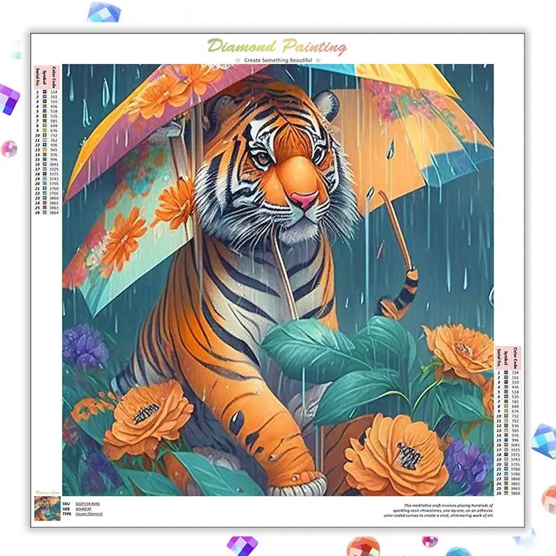 

GATYZTORY Full Square Diamond Painting Animal Diamond Embroidery Sale Cross Stitch Kit Scenery Rhinestone Pictures Home Decor