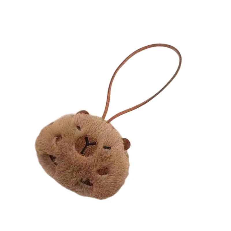 652F Squeaky Capybara Toy Keychain Soft and Skin Friendly Key Pendant for Bags and Key Unique Ornaments for Babies and Kids