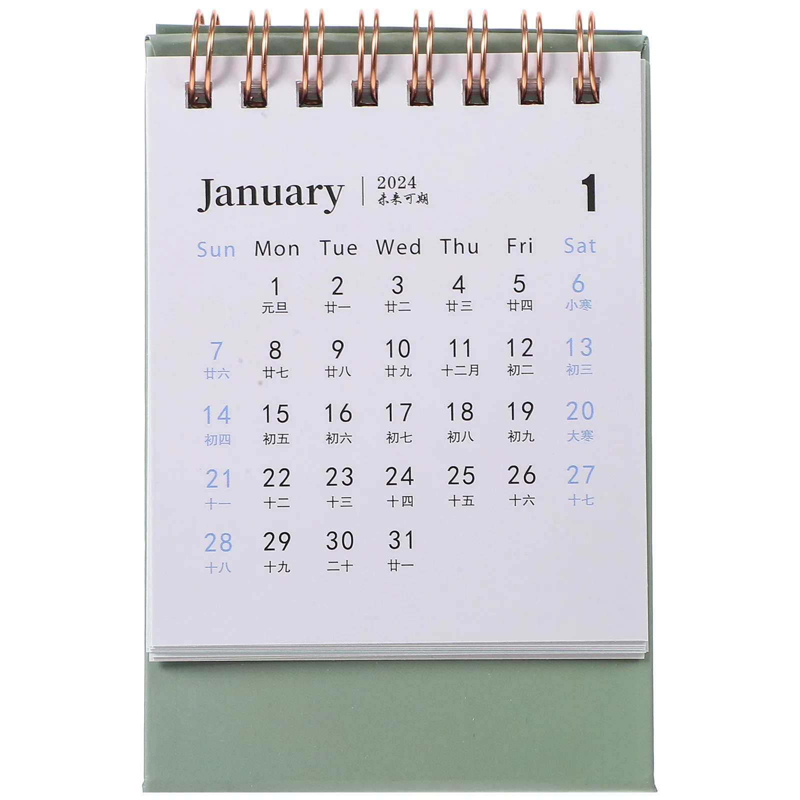 

2024 Mini Desk Calendar Pink Decorative Tabletop Accessories Monthly Note Standing Sturdy Holder Office Home Decor