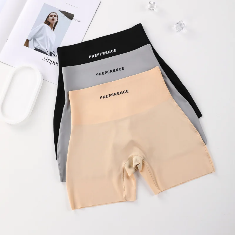 Women's Summer Intimates Protective Shorts Plus Size Shorts Seamless Underwear for Women Safety Short Pants Ice Silk Panties