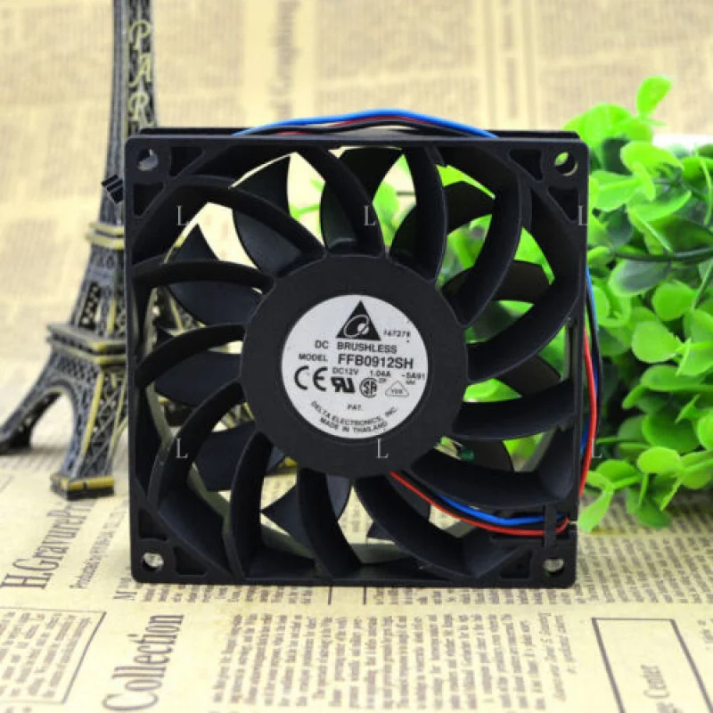 

L для Delta FFB0912SH 90*90*25 мм 9 см 12 В 1,04 А 3-контактный пластиковый охлаждающий вентилятор
