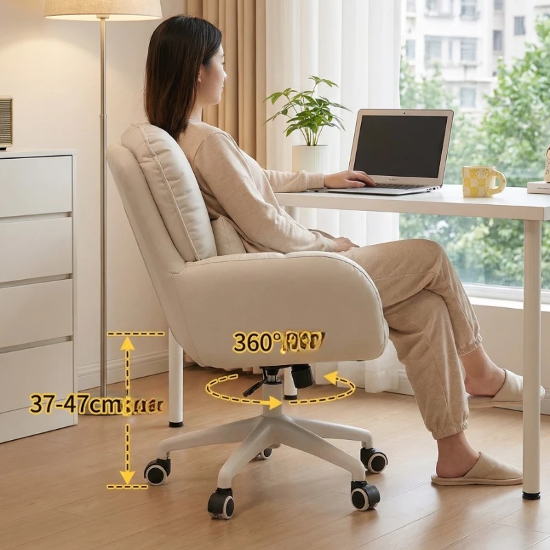Swivel Mobile Designer Office Chair Ergonomic Comfortable Gaming Office Chair Salon Accent Rolling Sillas De Oficina Furniture