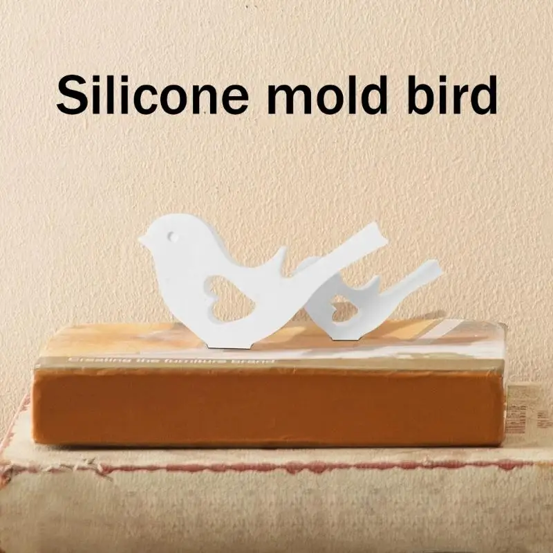

Q0KA Bird Silicone Mold DIY Handmade Plasters Resin Soap Making Supplies for Candle Making Cake Baking