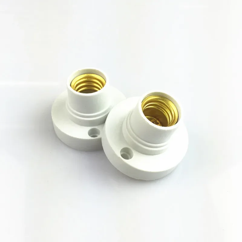 1-5PCS 100-230V E14 Screw Lamp Stand Light Bulb Socket Holder Adapter Base Cap Socket White Ceiling Light Lamp Bulb Fixing Base