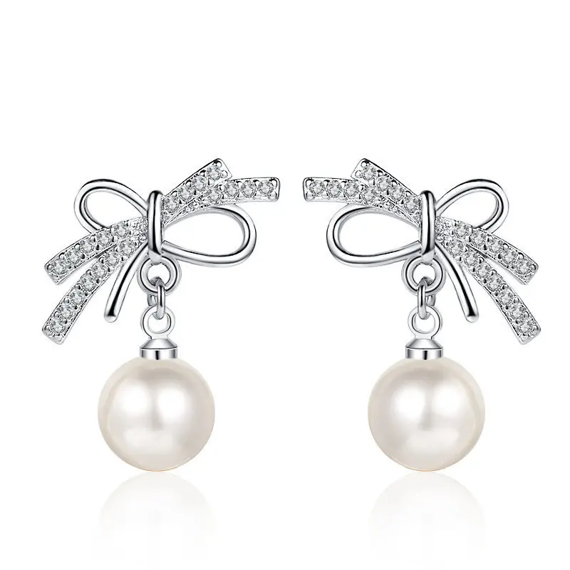 925 Sterling Silver Zirconia Crystal Earrings For Women Classic Geometric Twisted Line Earrings Party Versatile Jewelry Gifts