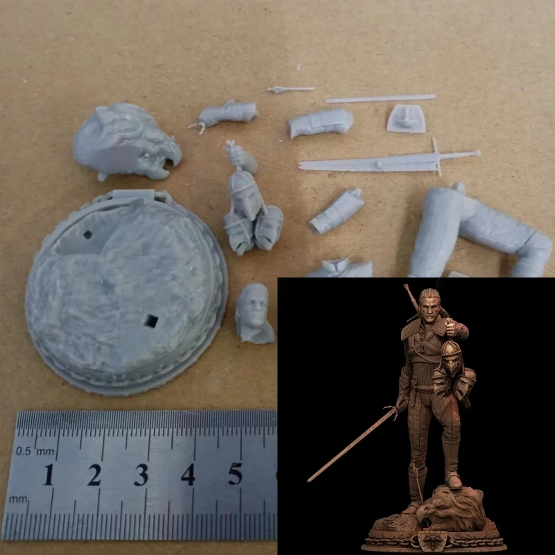 

Geralt Full Resin Figure Model Kit 1/24 Scale 75mm Unpainted Unassembled Toys