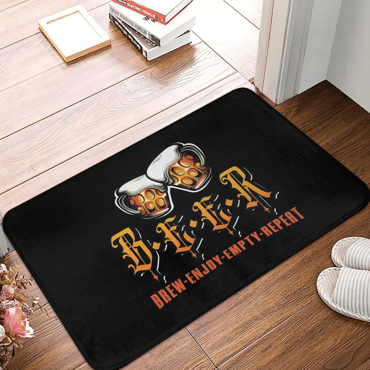 Beer Brew Enjoy Empty Repeat Anti-slip Doormat Floor Mat Durable Carpet Rug for Kitchen Entrance Home Balcony Footpad Mats