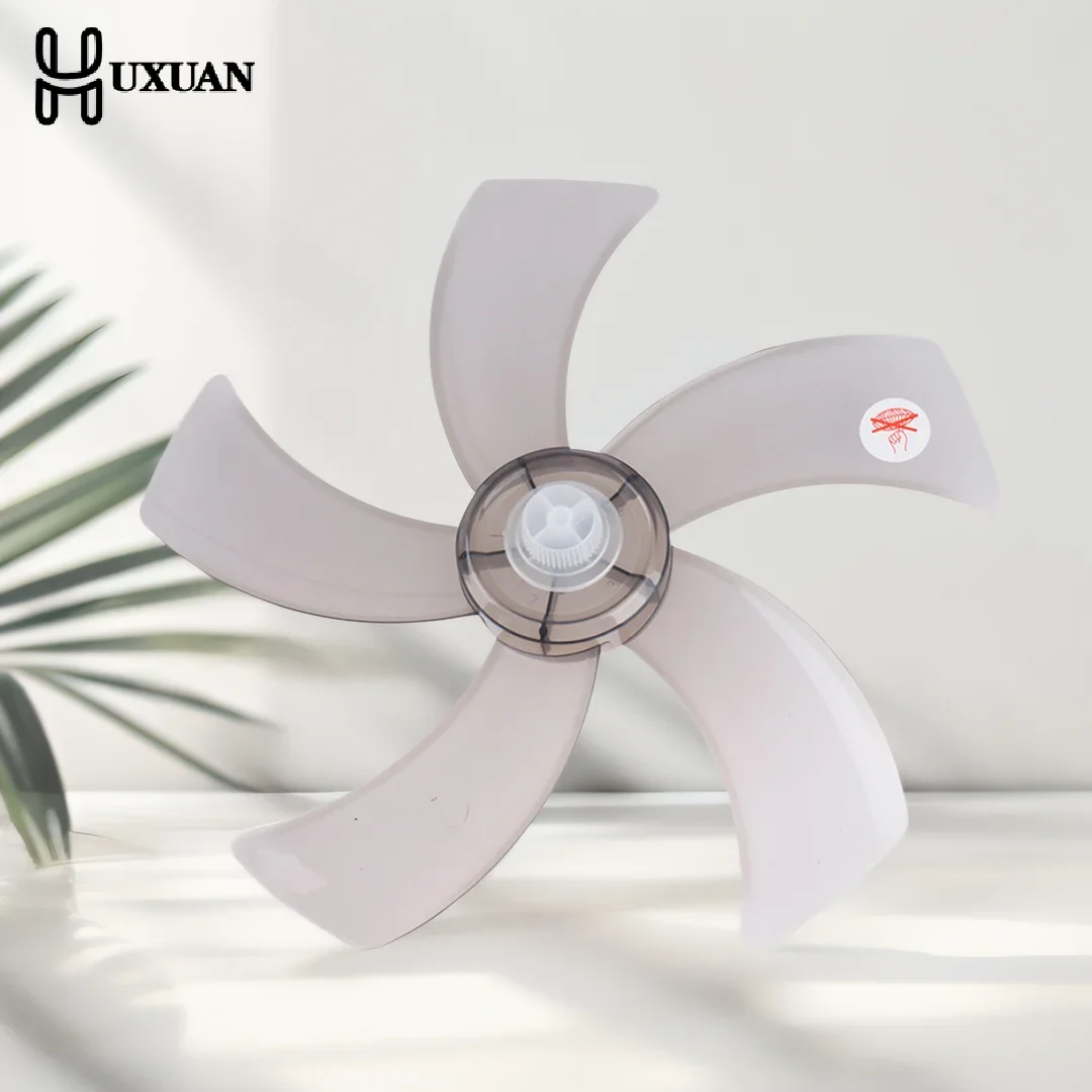 16 Inch Household Fan Blade Five Leaves With Nut Cover For Pedestal Fan Table Floor Fan Blade Gray Fan Blade Accessories
