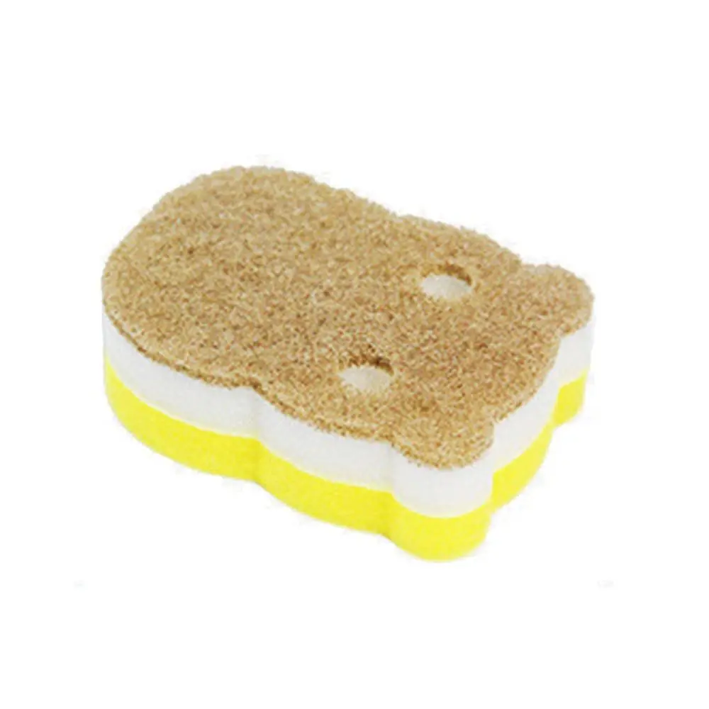 1/5Pcs Decontamination Dishwashing Sponge Cleaning Three-Layers Scouring Pad Household Cleaning Tools Double-Sided Cleaning Rag