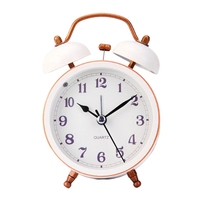 Child Bed Bell Metal Small Alarm Clock Belt Eye-Lantern Mute Alarm Clock Lounged Desk Clock Bedside Wake Up Clock Easy To Use