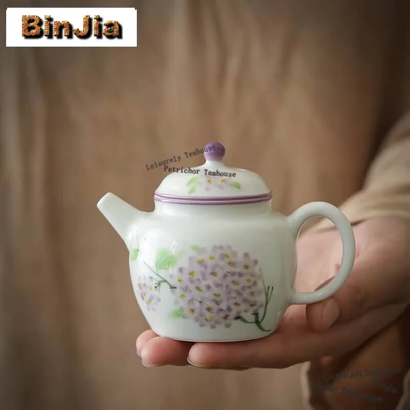 120ml Hand-painted Embroidered Ball Tea Pot Household Handmade Filter Teapot Chinese Pot Tea Making Kettle Drinkware Ornaments