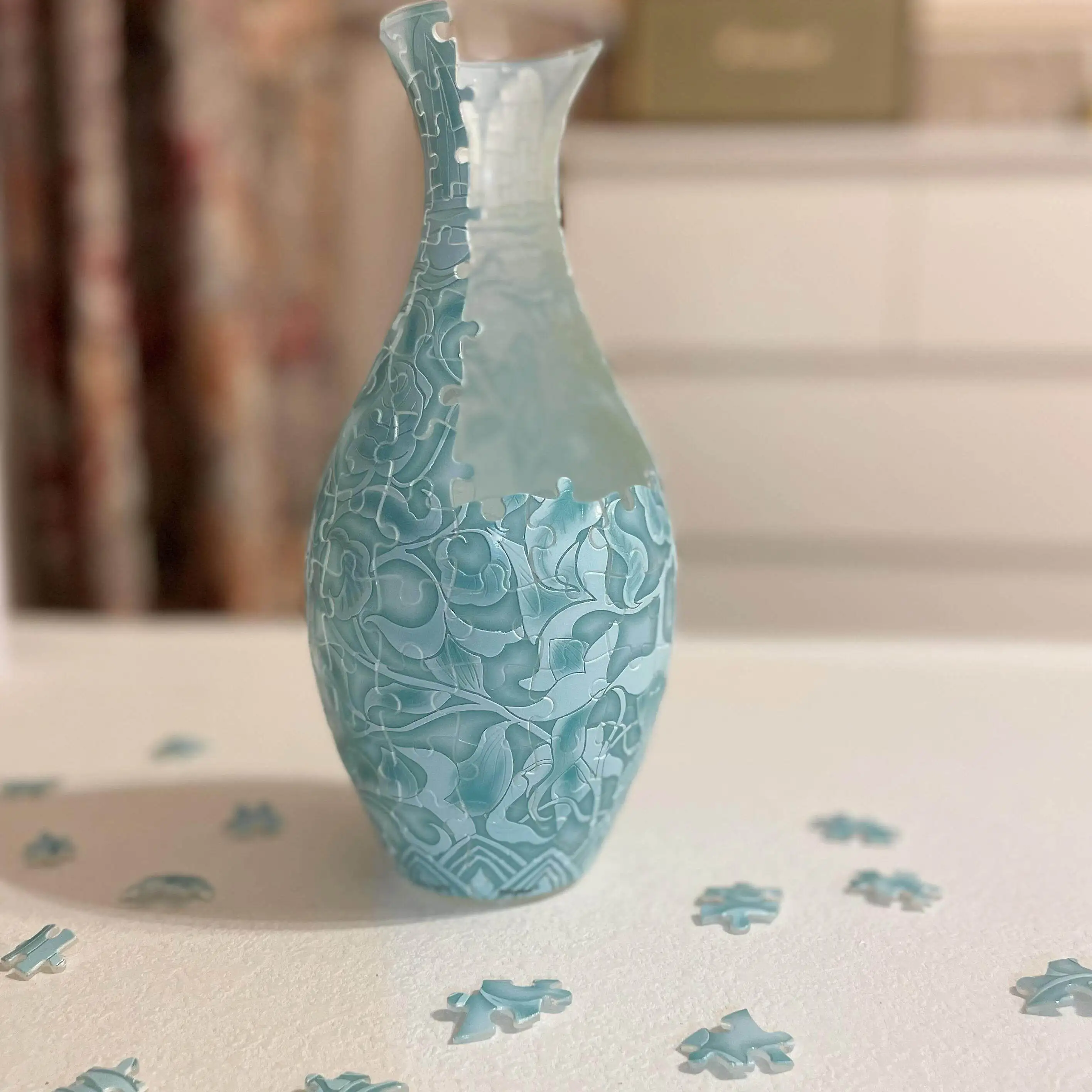 Creative National Style 3D Puzzle Vase DIY Assembly Toy Handmade Art Gift for Couple Interaction Holiday Present