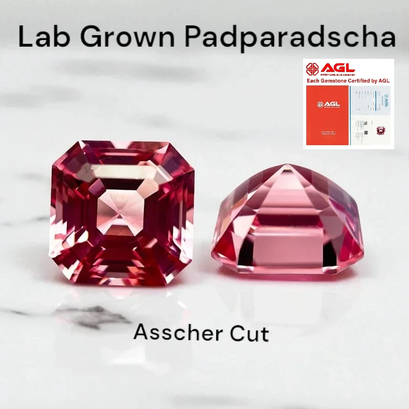 

НОВЫЙ лабораторный выращенный сапфир Padparadscha овальной огранки огненный лотос свободный тестер для драгоценных камней с сертификатом AGL для ювелирных изделий Mak