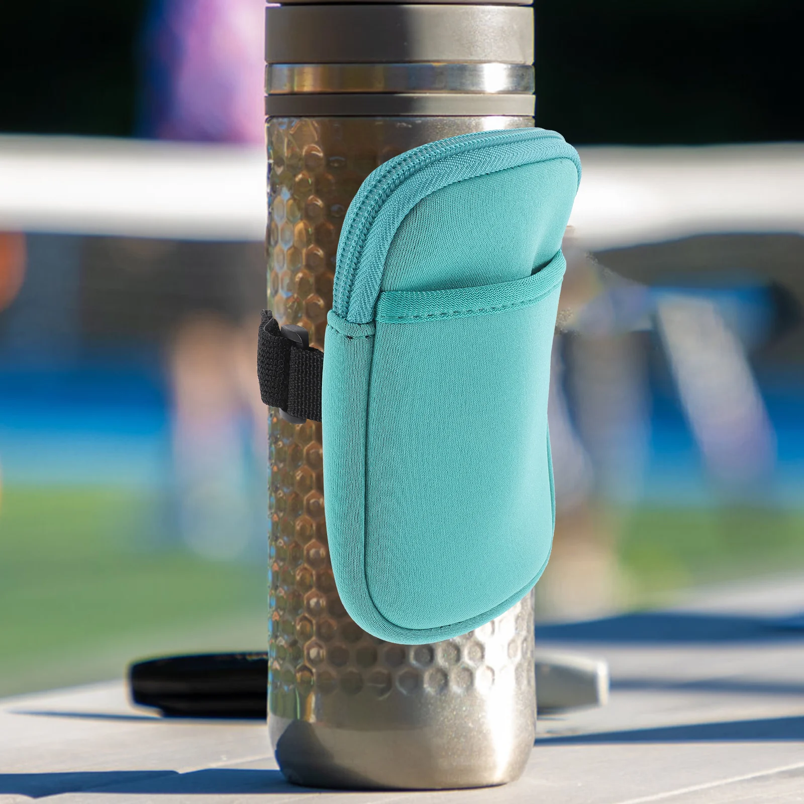 

2Pcs Wear-Resistant Non-Slip Water Bottle Pouch Insulated Bottle Cover Portable Small Pouch for Outdoor Travel