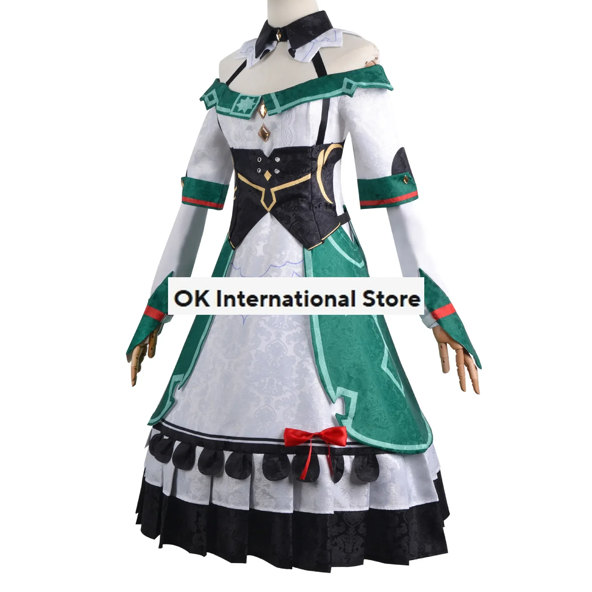 Genshin Impact Pakanian Anime Game, juego de Cosplay de kathyne Kostum, vestido de sirvienta, disfraz de fiesta de Halloween de Navidad, conjunto de Anime