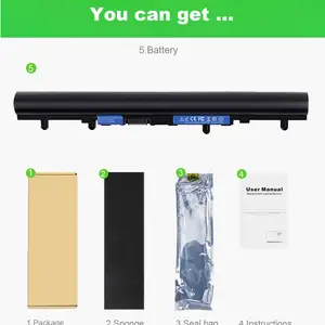 Laptop batarya için Acer Aspire AL12A32 AL12A72 V5 V5-431 V5-471 V5-471P V5-531 V5-571 V5-571P V5-571-6605 E1-522 E1-532 E1-572, Bataryadaki 6 büyük satış, acer aspire e1 - 571-no. 2