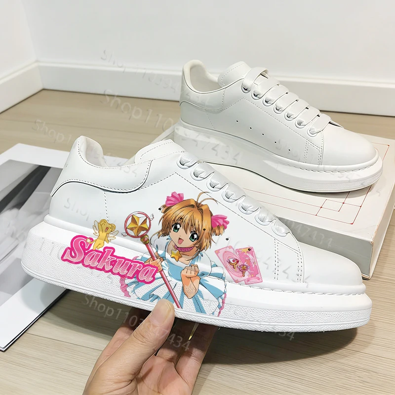 

2026 Card Captor Woman Adult Flat Shoes Popular Outdoor Non-Slip Durable Sakura Interesting Print Shoes Free Shipping