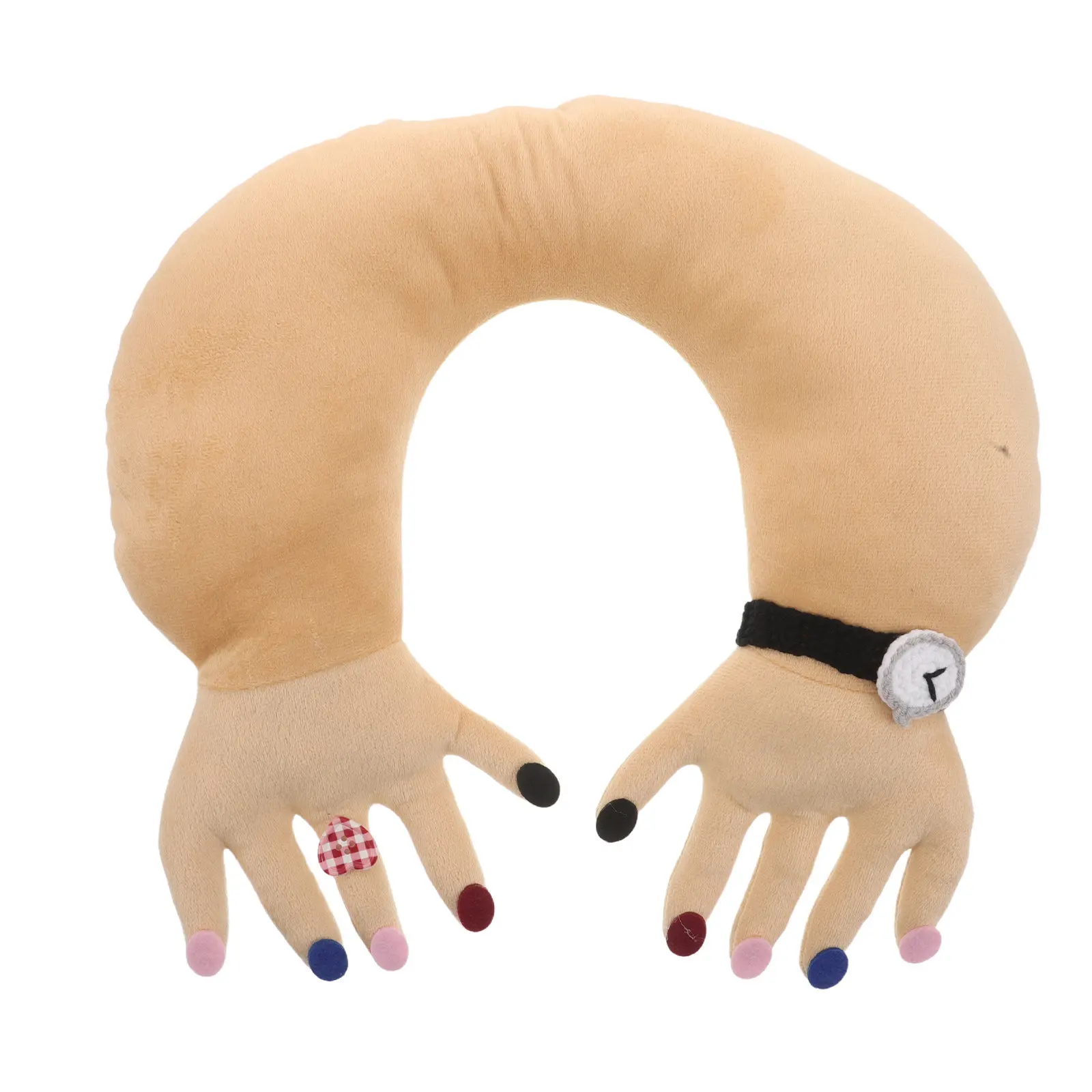 U-Shaped Neck Pillow Hand-Shaped Design for Airplane Travel Car Office Nap Ergonomic Neck Support Compact Portable Travel Pillow