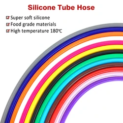 Tubo Flexible de Gel de sílice para acuario, manguera de silicona de goma suave, resistente al calor, 1 metro-60 ~ 200 grados, 2 ~ 19mm