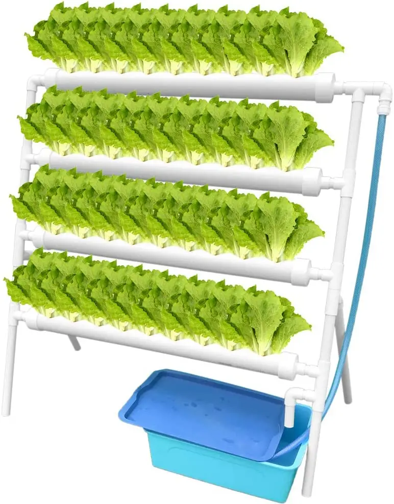 Hydroponic Growing System 36 Holes with Timed Cycle Fertilizer PVC Tube Hydroponic Kit with Sponge Pump