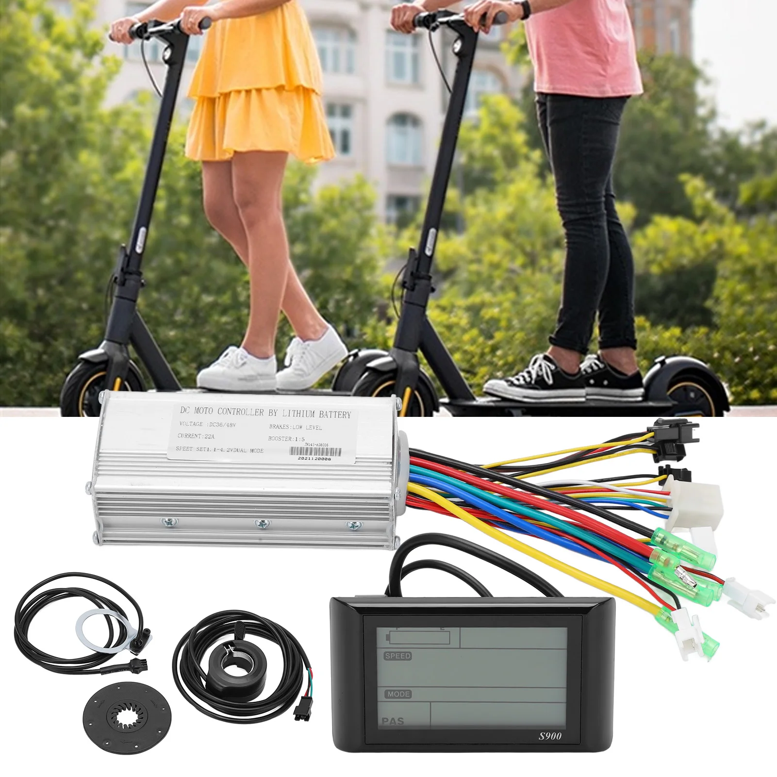 

Electric Bike Controller Kit Durable 22A Common Controller 36V 48V with LCD S900 Panel Easy Using High Quality for 500W Motor