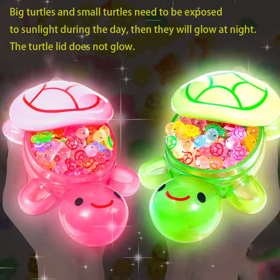 1pc 17cm Giant Turtle Night Light Storage Box | Cute Turtle Doll Storage Box Shell ,Essential Cute Turtle Desktop Display ﻿