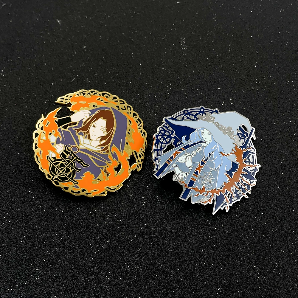 Anime Esmalte Broche De Metal com Jogo Anel, Figura Cosplay, Pins, Crachá, Botão Broche, Saco, Roupas, Decoração, Presente Da Jóia