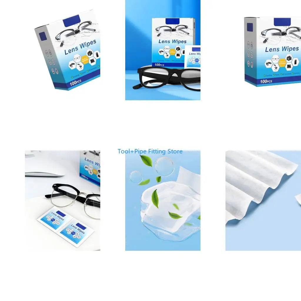 F92B Disposable Glasses Cleaning Cloth 100 Count Safe For Delicate Lens Convenience