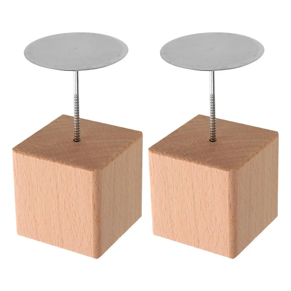 

2 Sets Flower Nail Display Baking Flower Display Base Base Wood Baking Tool Versatile Use Easy Clean Stand For