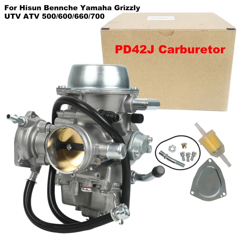 PD42J Carburetor Carb for Hisun Bennche Yamaha Grizzly UTV ATV 500/600/660/700 Moto Carburetor Fuel Supply System Accessories