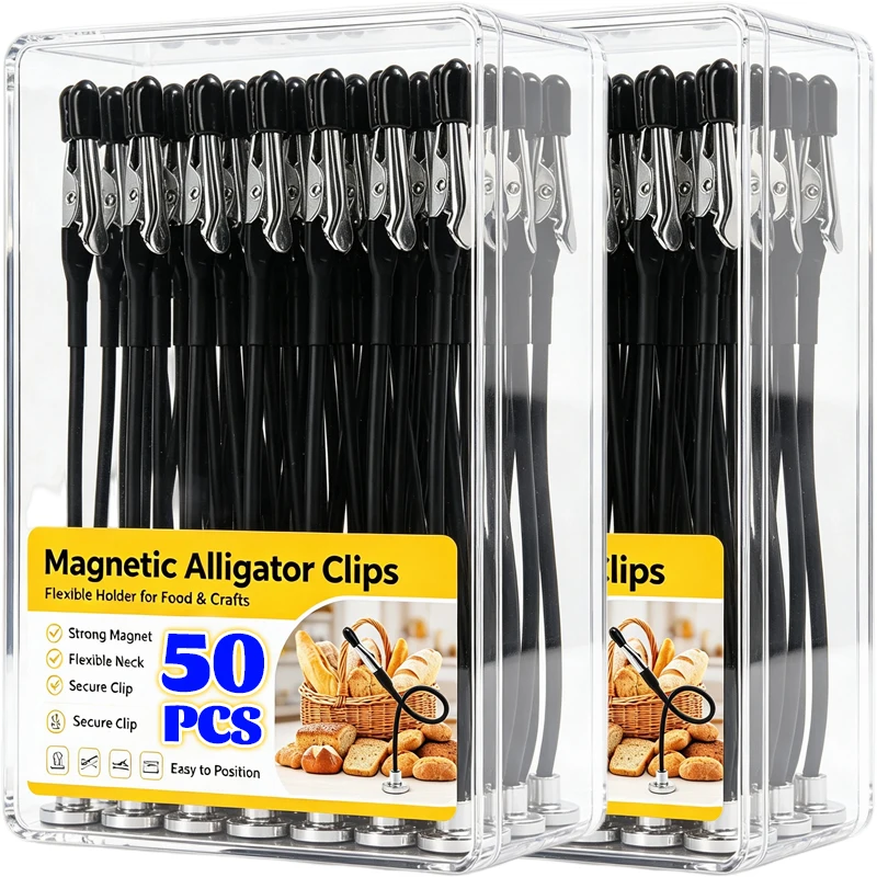 Pinces crocodiles magnétiques flexibles en alliage pour support de peinture à l'aérographe DIY, porte-étiquettes et porte-cartes