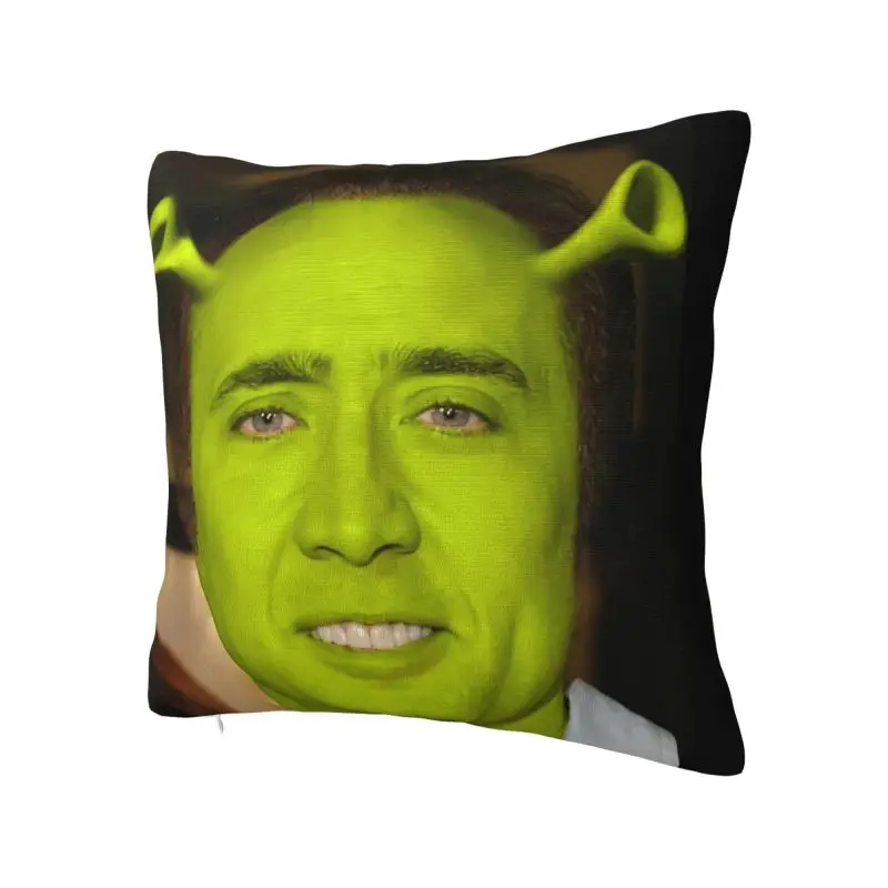 Nicolas Cage Meme Throw Pillow Case 55*55cm for Living Room Cushion Cover Velvet Polyester Pillowcase Double-sided Printing