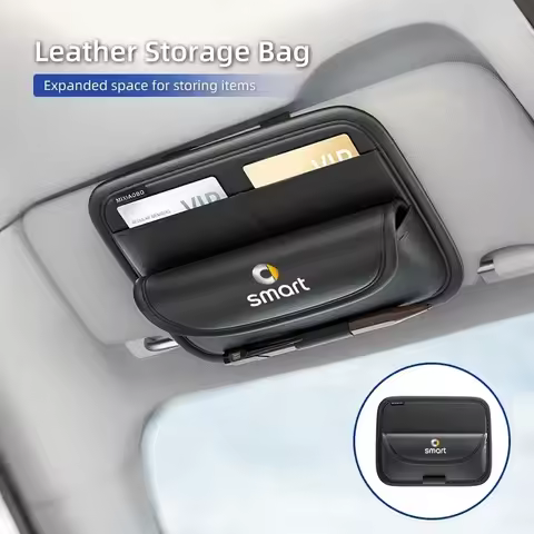 Car Visor Sunglasses Storage Box Glasses Clip Card Holder Accessories For Smart Fortwo 451 450 453 Forfour EQ Cabrio Crossblade