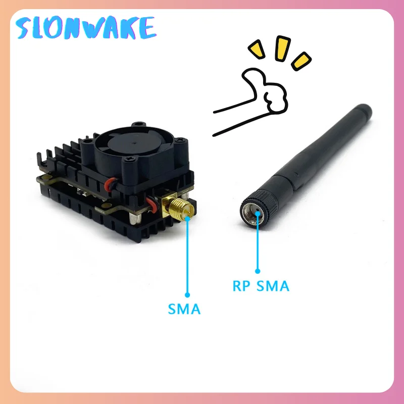 Über 20 km große Reichweite 5,8 G 48 CH 2 W 2000 mW VTX Wireless-Bild-Video-Sender Eingebautes Mikrofon für FPV-Starrflügeldrohne 6 Sol
