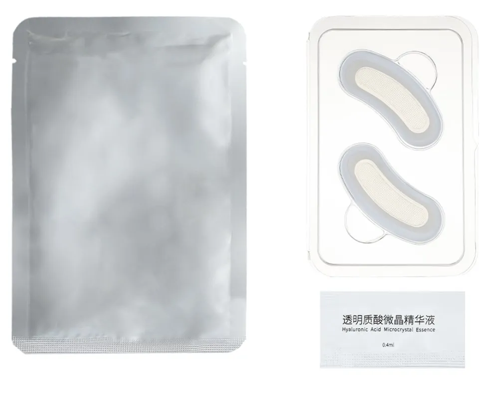 Hyaluronzuur Micronaaldoogpleisters Masker Voor Anti-Aging Donkere Kringen Hydraterende Onder Ooggel Pads Huidverzorging