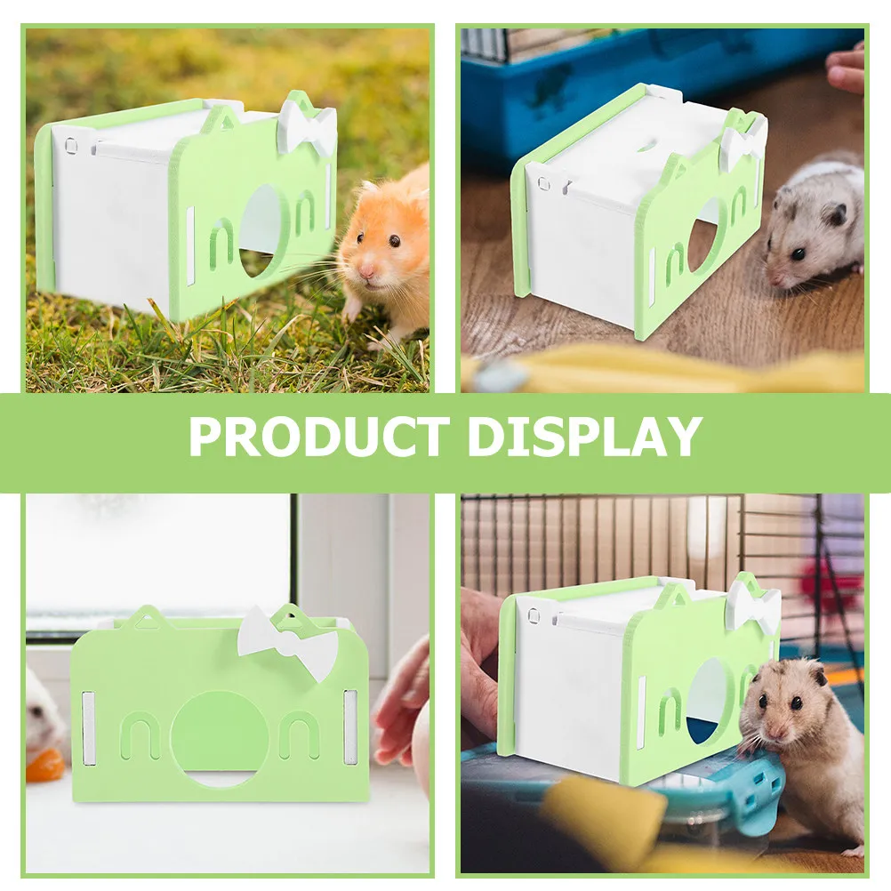 

2Pcs Wear-Resistant Hamster Hideout PVC Houses Comfortable Hideaway for Dwarf Hamster Plastic Cage Supplies Nest